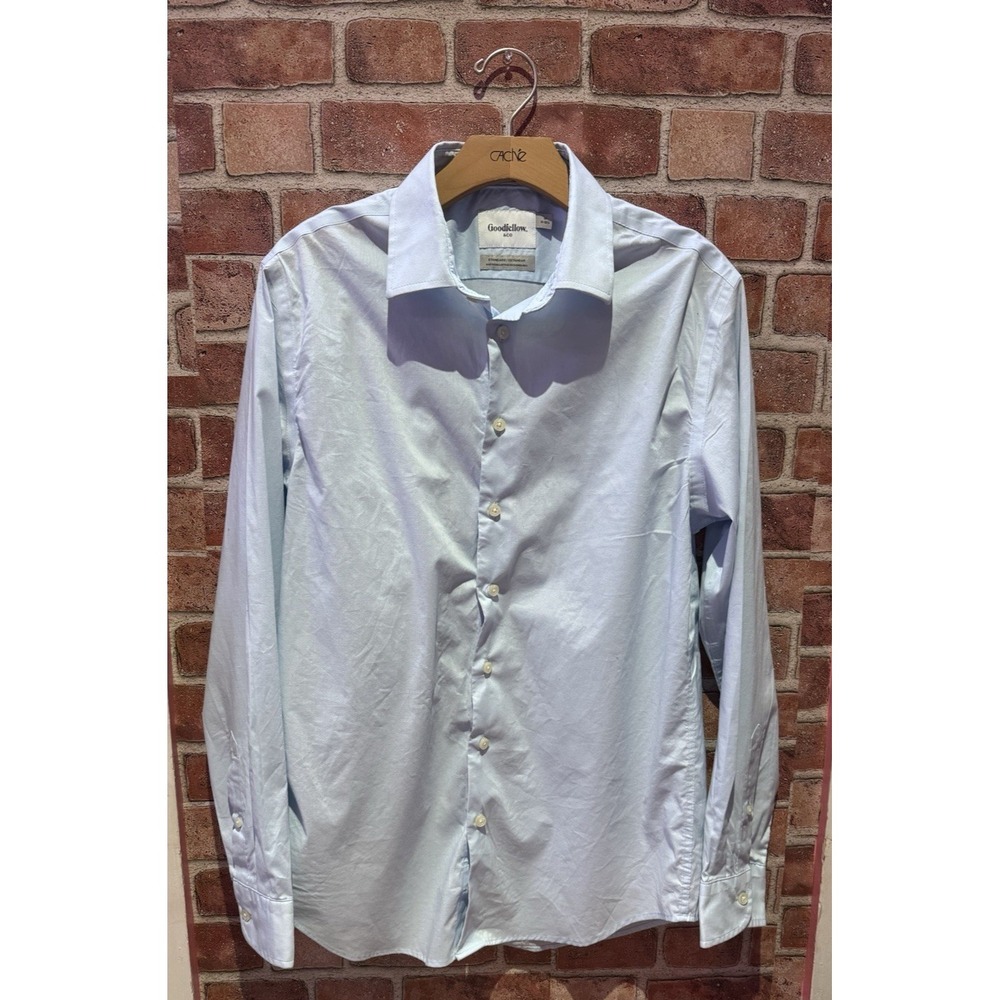 Goodfellow&Co Button Down Long Slv Shirt Mens Size M Light Blue Standard Fit